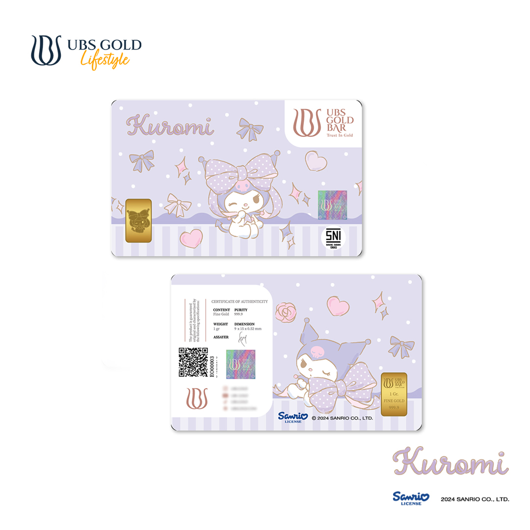 UBS Gold Logam Mulia Sanrio Kuromi Ribbon 1 Gr