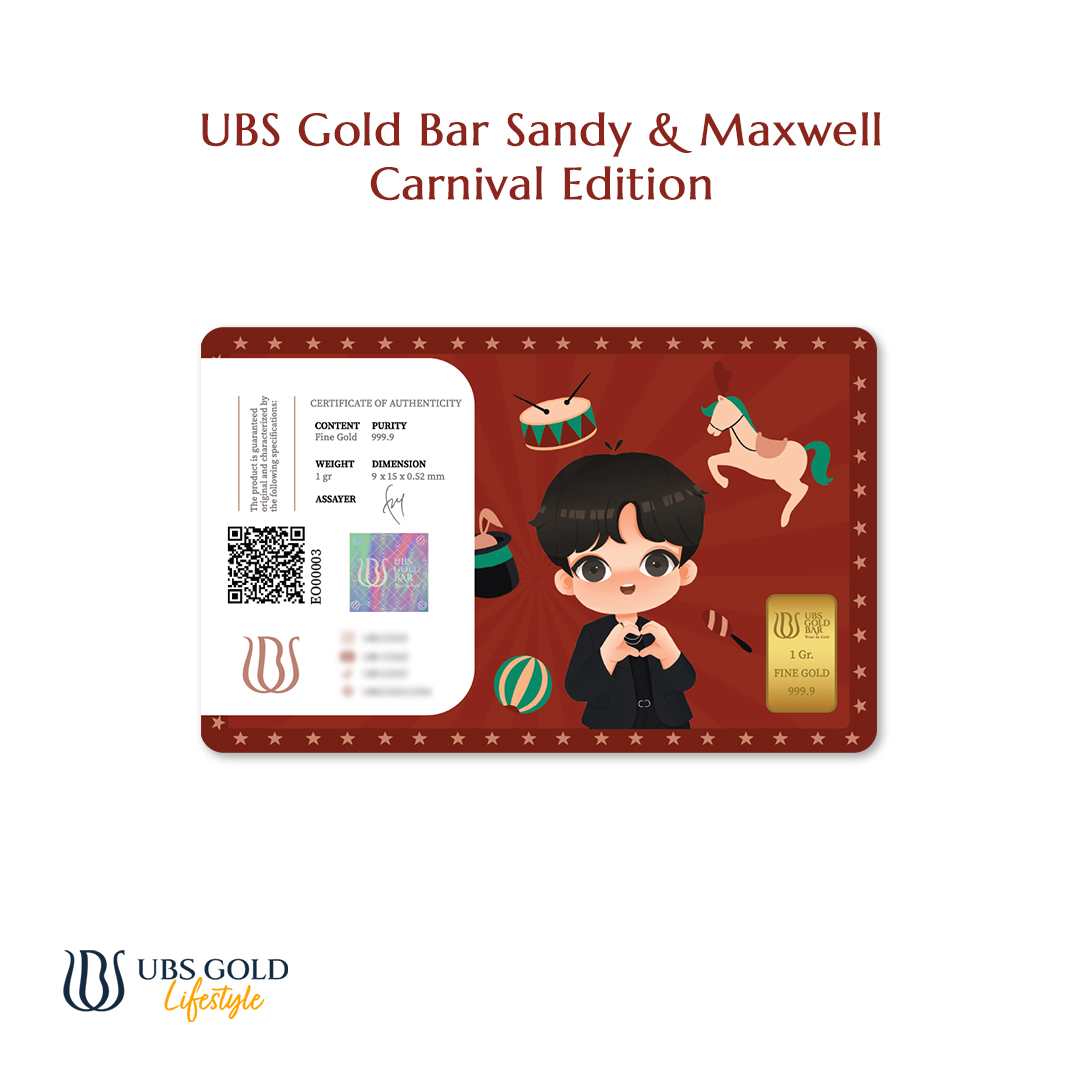 UBS Gold Logam Mulia Edisi Spesial Sandy dan Maxwell 1 Gr - Carnival