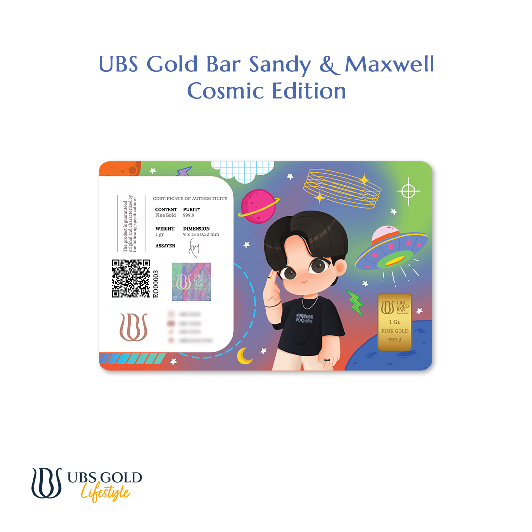 UBS Gold Logam Mulia Edisi Spesial Maxwell dan Sandy 1 Gr - Cosmic