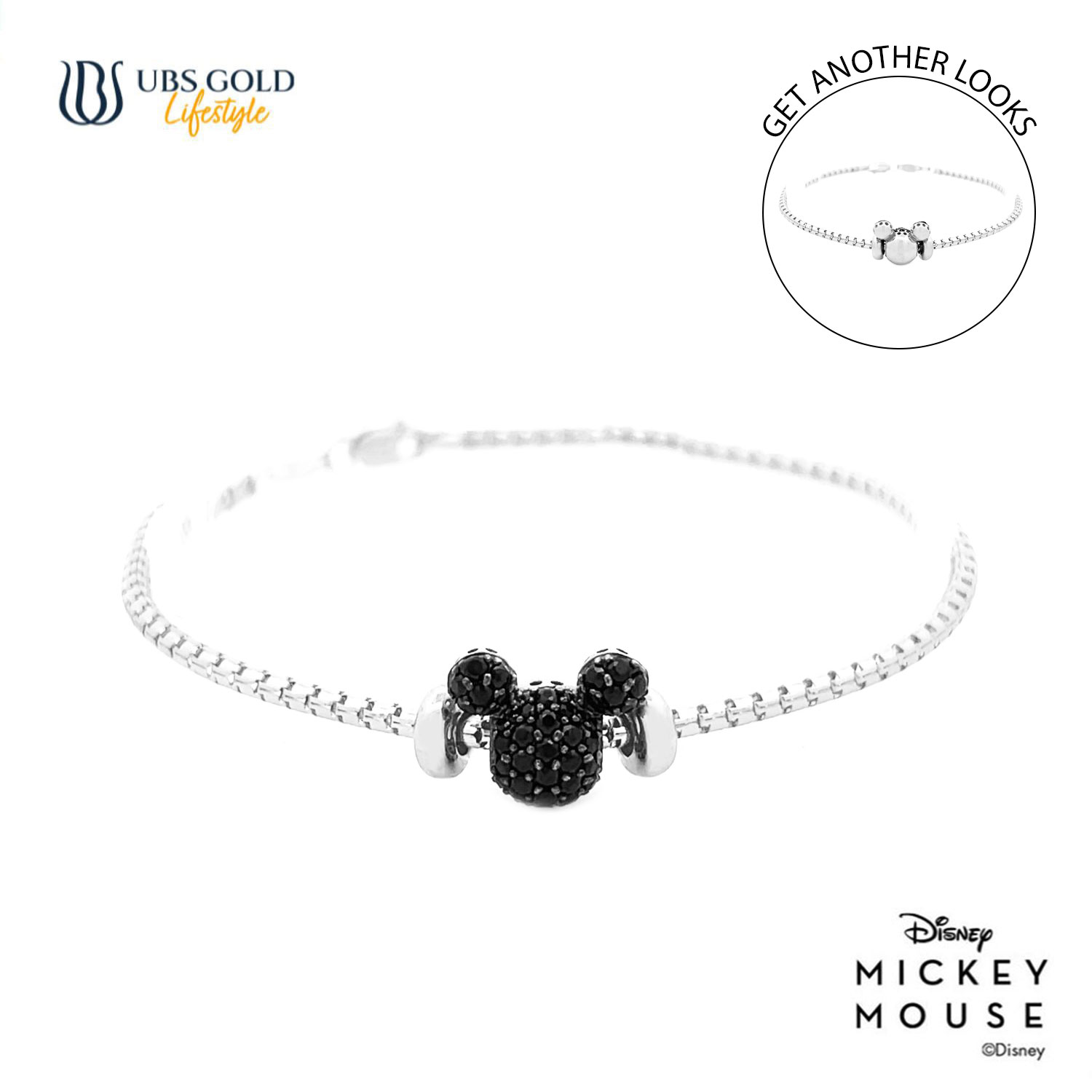 UBS Gold Gelang Emas Disney Mickey Mouse - Kgy0145 - 17K