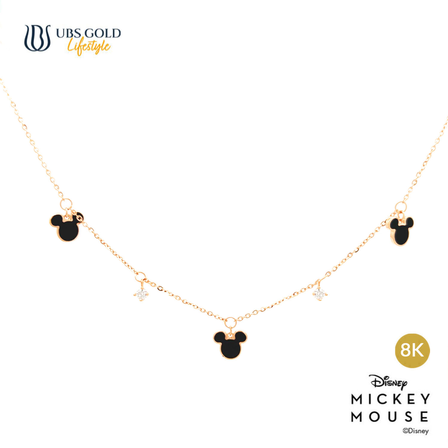 UBS Gold Kalung Emas Disney Mickey Mouse - Kky0477K - 8K