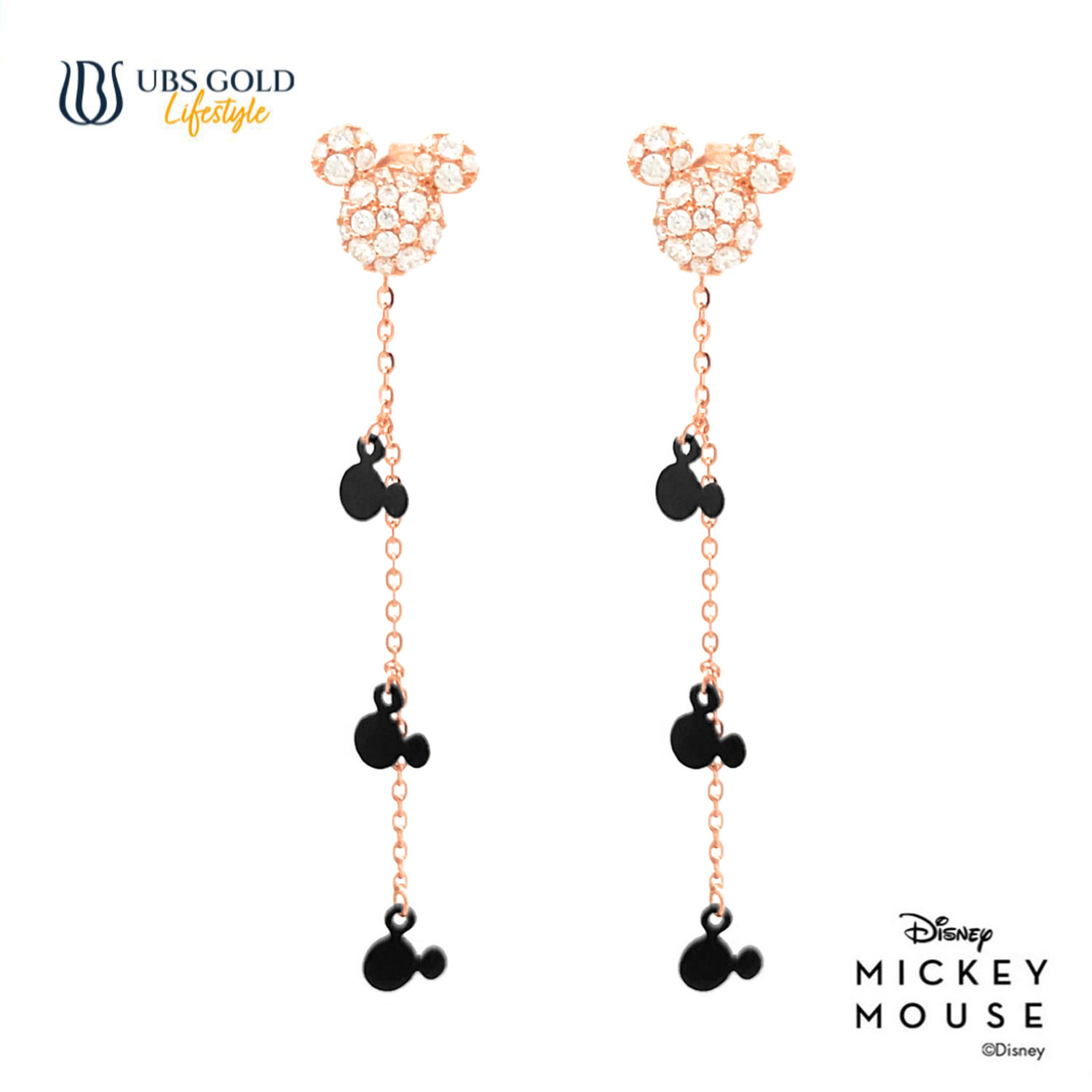 UBS Gold Anting Emas Disney Mickey Mouse - Kwy0011 - 17K