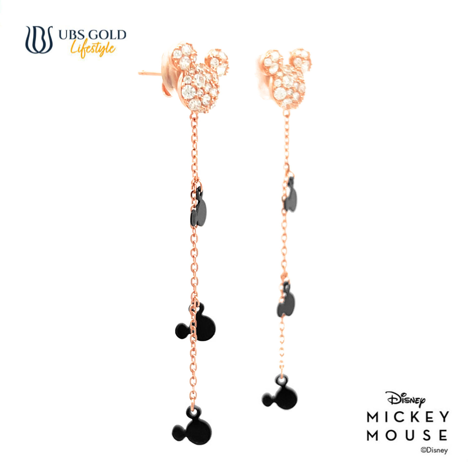 UBS Gold Anting Emas Disney Mickey Mouse - Kwy0011 - 17K