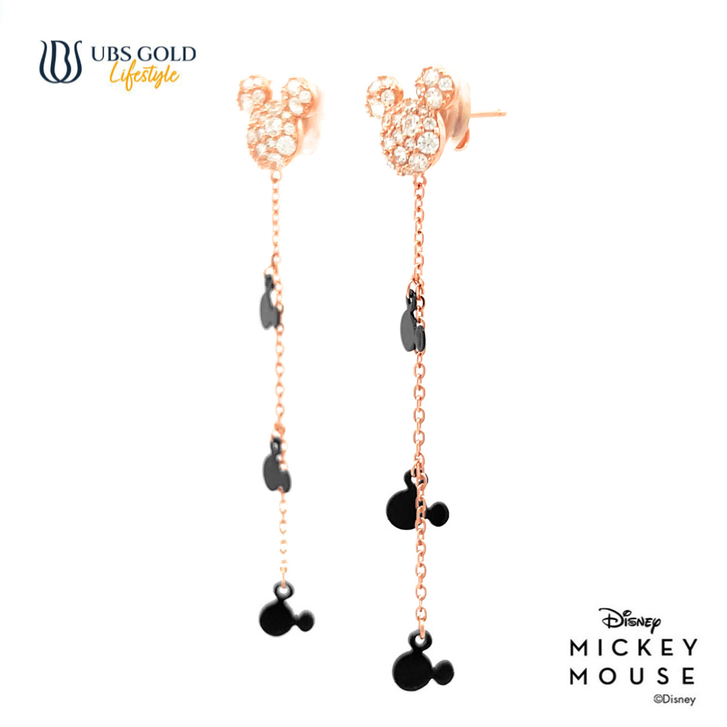 UBS Gold Anting Emas Disney Mickey Mouse - Kwy0011 - 17K