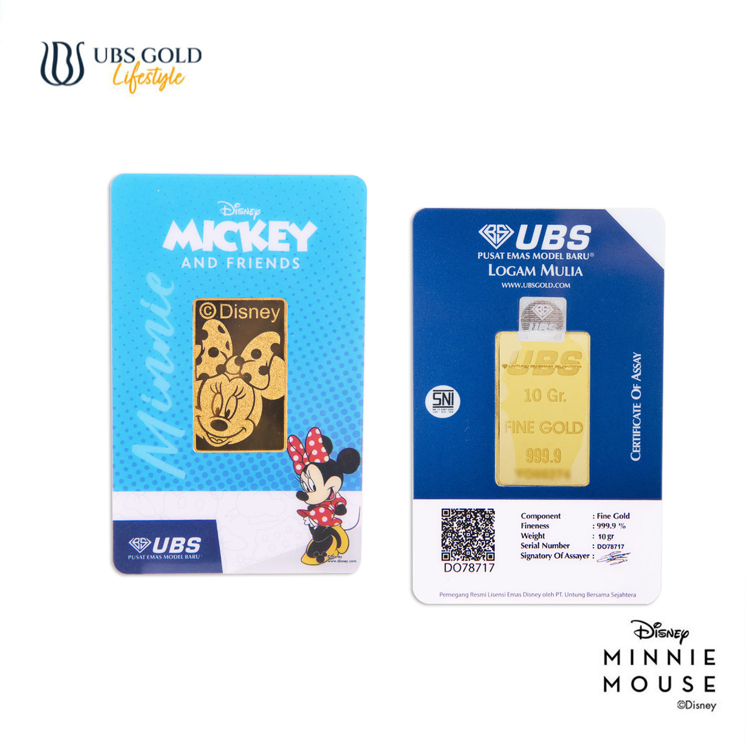 UBS Logam Mulia Disney Minnie 10 Gram