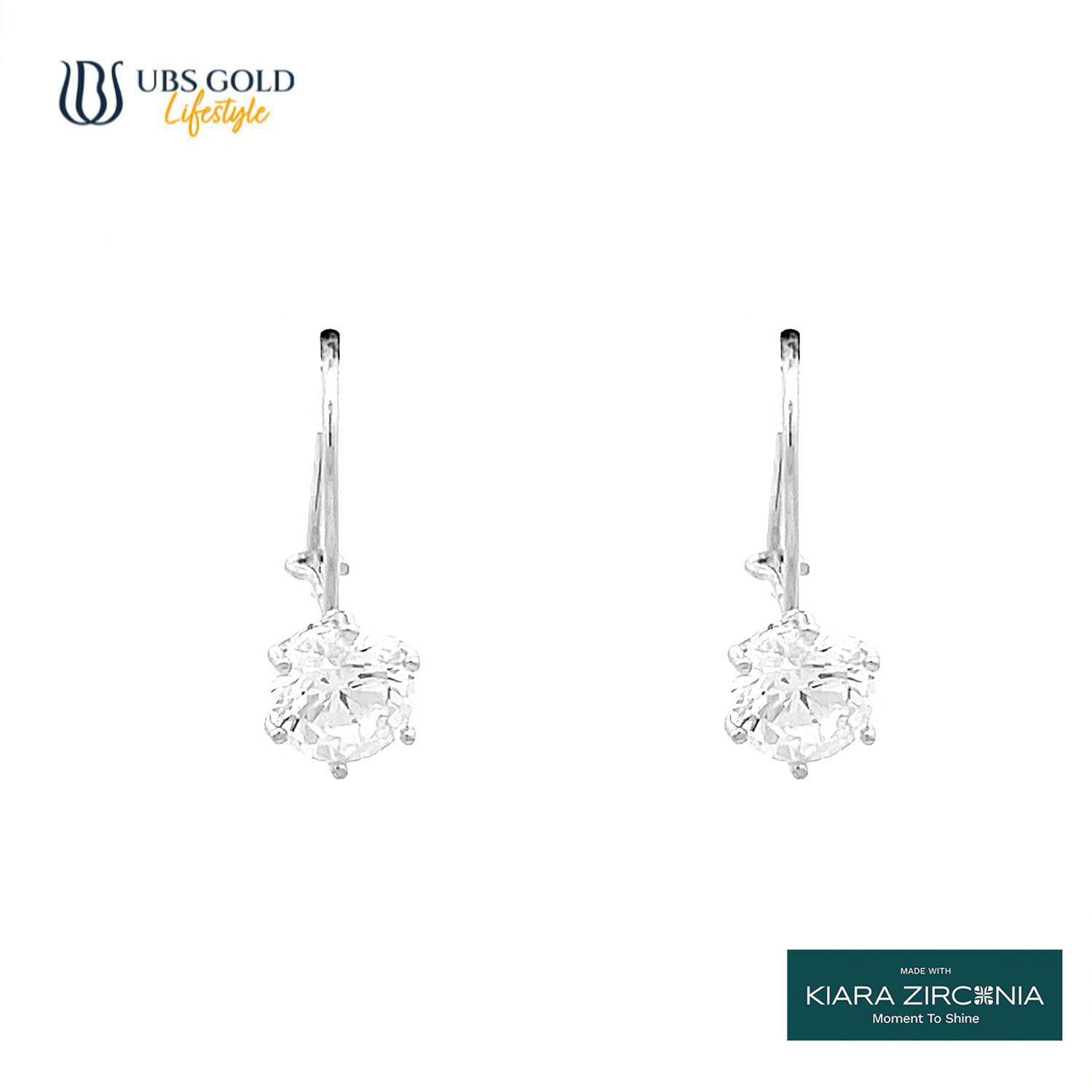 UBS Gold Anting Emas Solitaire - Cab0397 - 17K