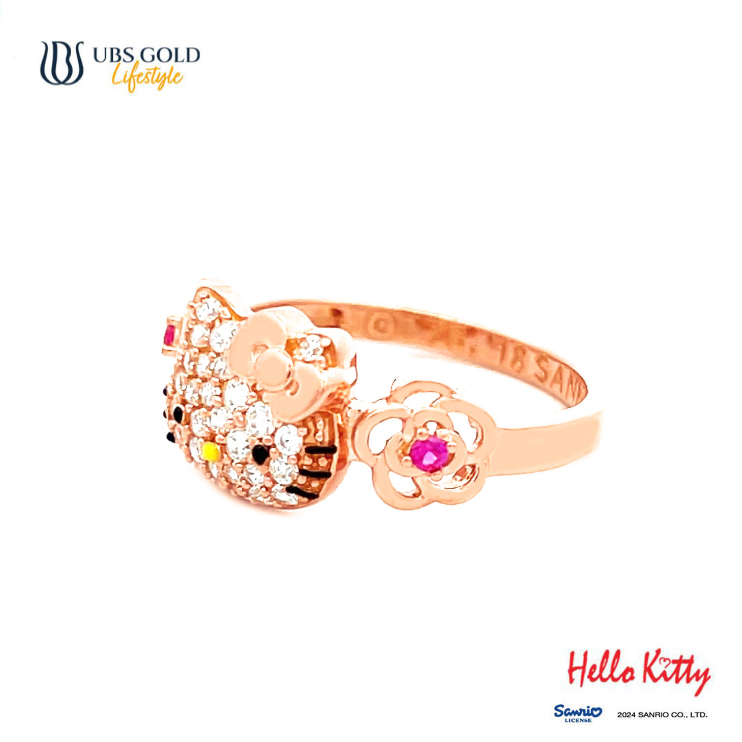 UBS Gold Cincin Emas Sanrio Hello Kitty - Ccz0009 - 17K