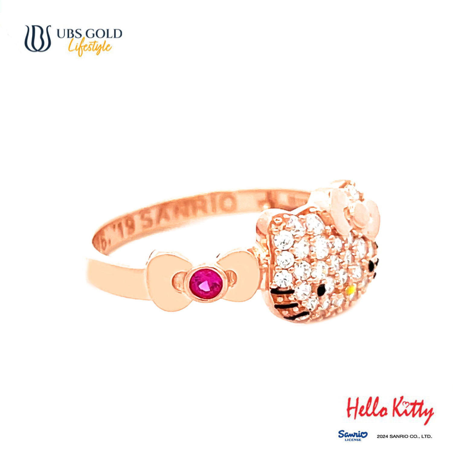 UBS Gold Cincin Emas Sanrio Hello Kitty - Ccz0010 - 17K