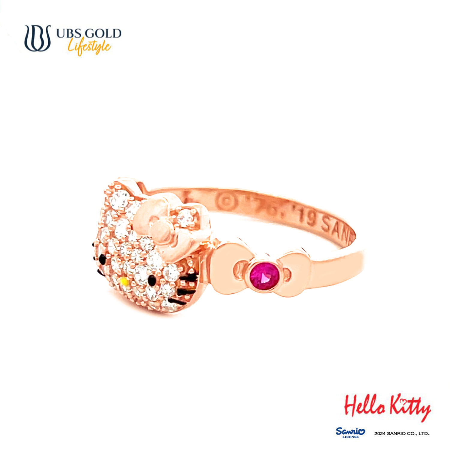 UBS Gold Cincin Emas Sanrio Hello Kitty - Ccz0010 - 17K