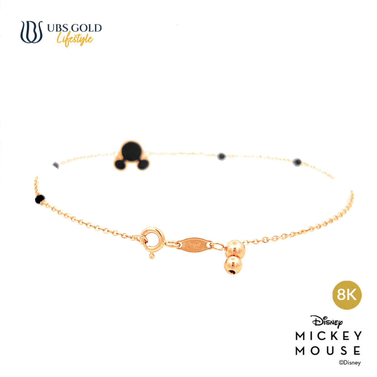 UBS Gold Gelang Emas Disney Mickey Mouse - Kgy0113K - 8K