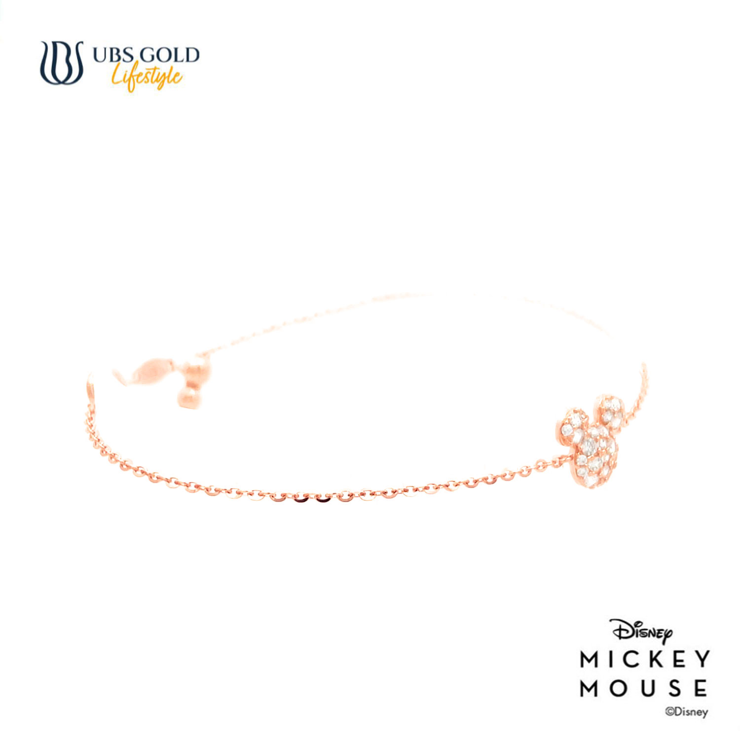 UBS Gold Gelang Emas Disney Mickey Mouse - Kgy0117B - 17K