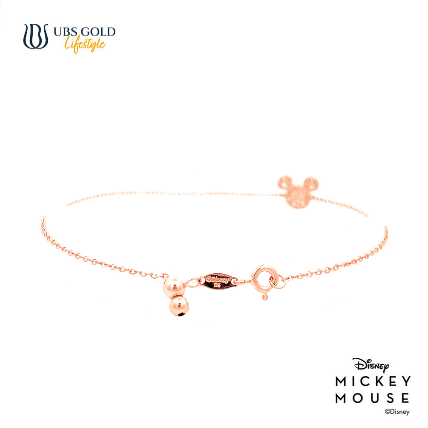 UBS Gold Gelang Emas Disney Mickey Mouse - Kgy0117B - 17K