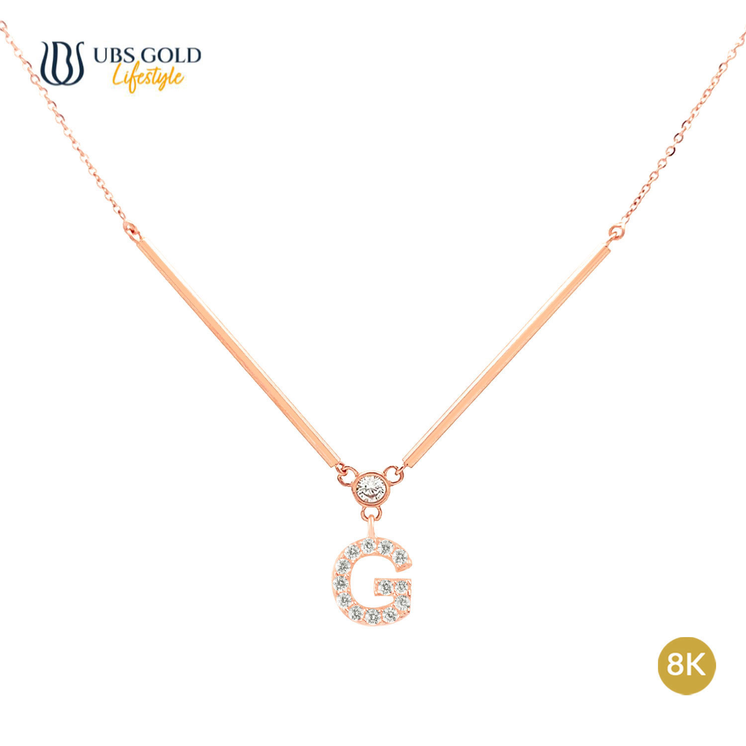 UBS Gold Kalung Emas Alpha Tube G - Kkv15171K - 8K