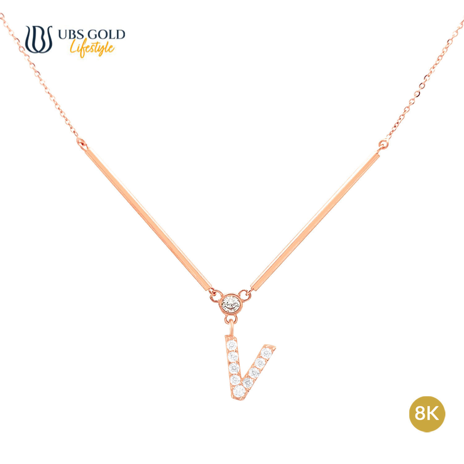 UBS Gold Kalung Emas Alpha Tube V - Kkv15186K - 8K