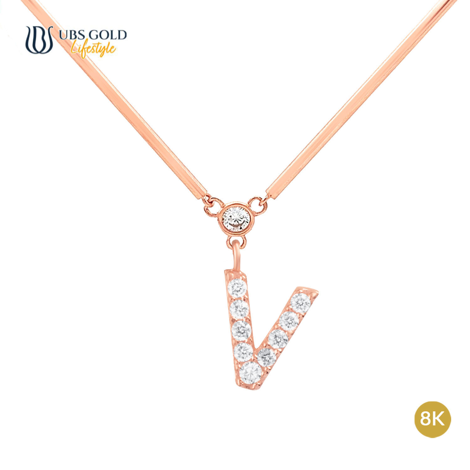 UBS Gold Kalung Emas Alpha Tube V - Kkv15186K - 8K