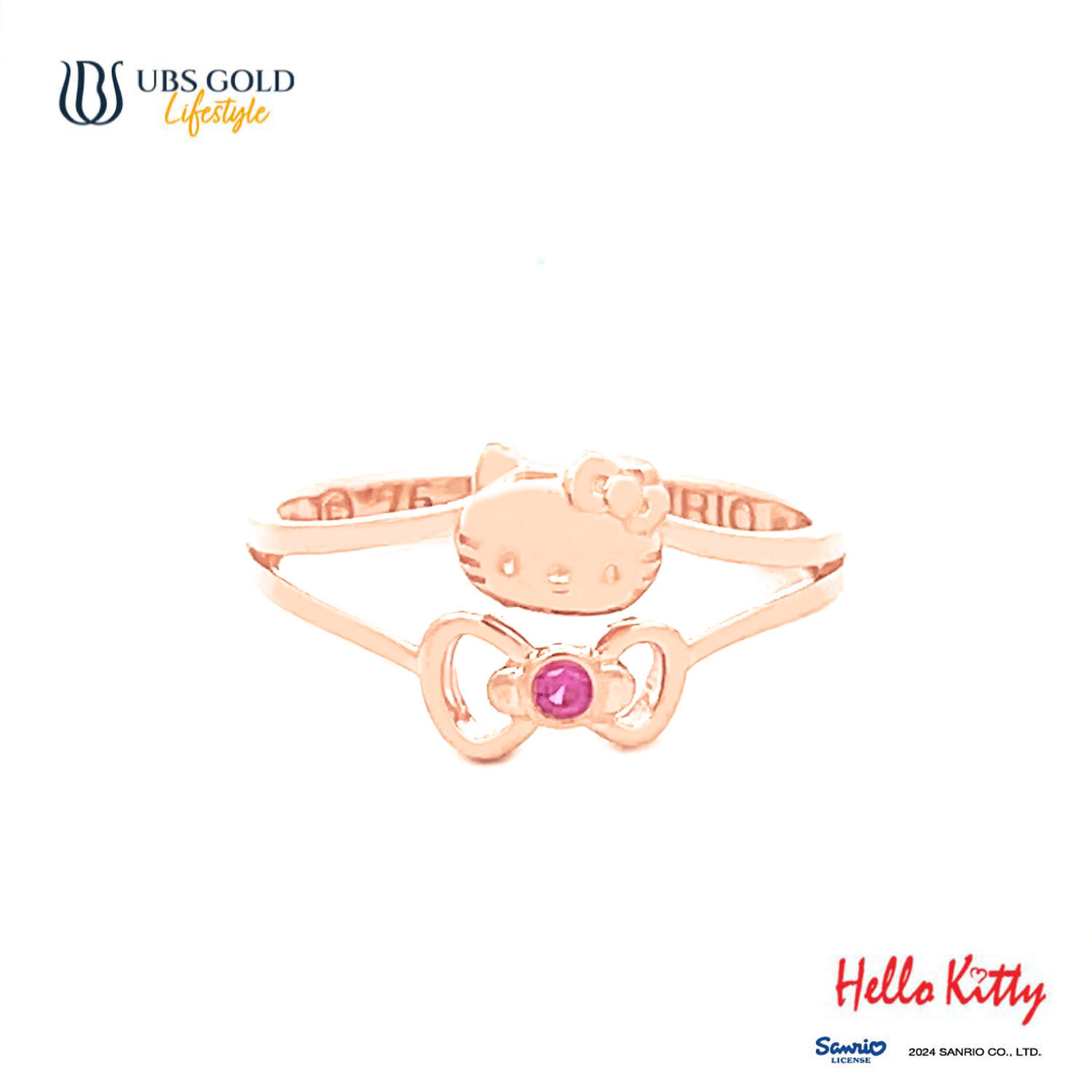 UBS Gold Cincin Emas Sanrio Hello Kitty - Ccz0018 - 17K