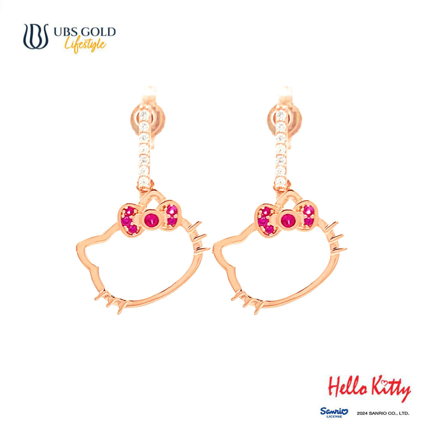 UBS Gold Anting Emas Anak Sanrio Hello Kitty - Cwz0003 - 17K