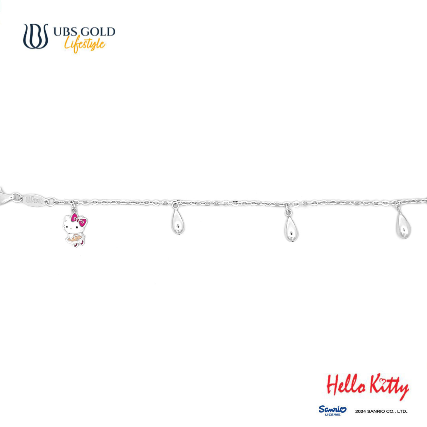 UBS Gold Gelang Emas Anak Sanrio Hello Kitty - Hgz0053 - 17K