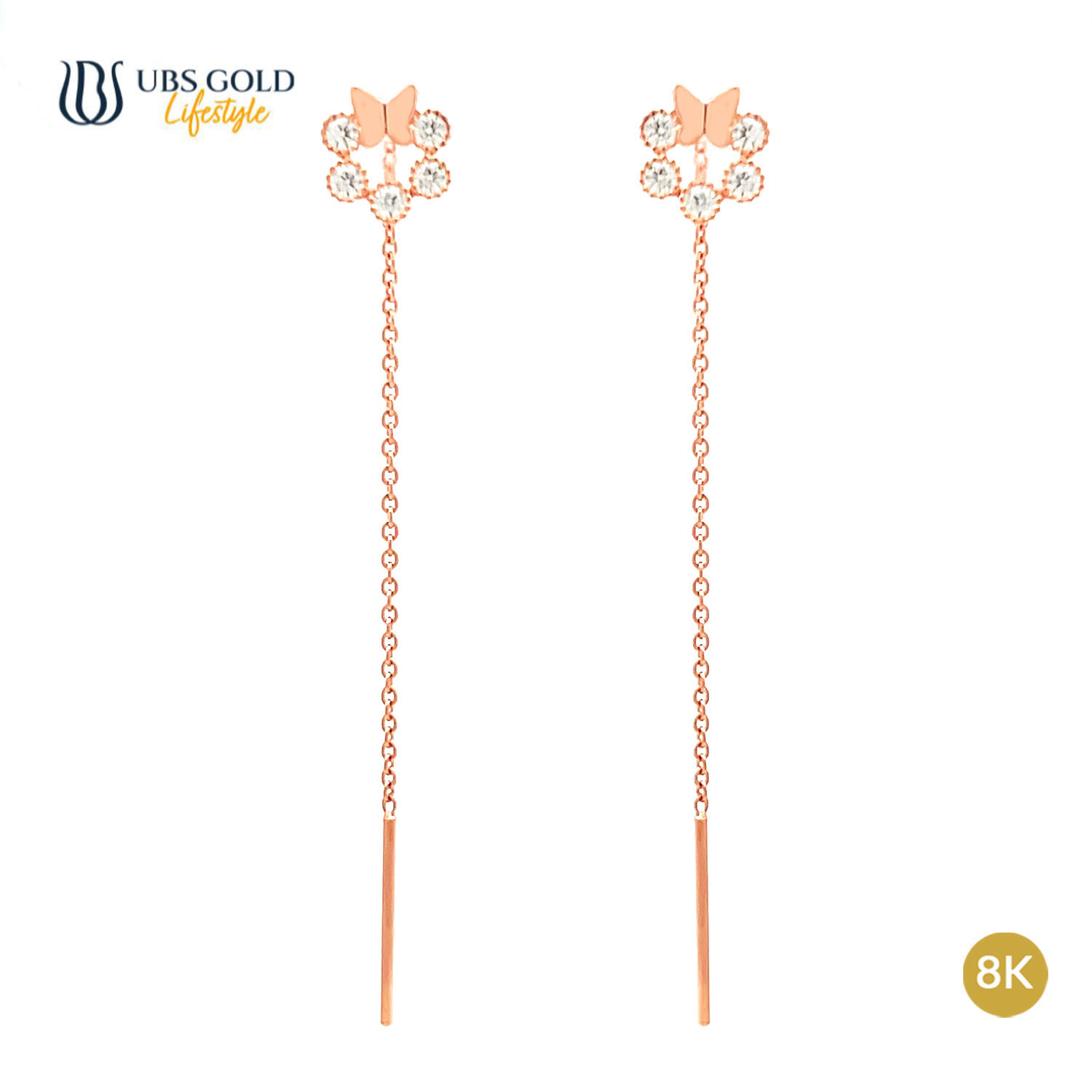 UBS Gold Anting Emas Luna - Ksw1144K - 8K