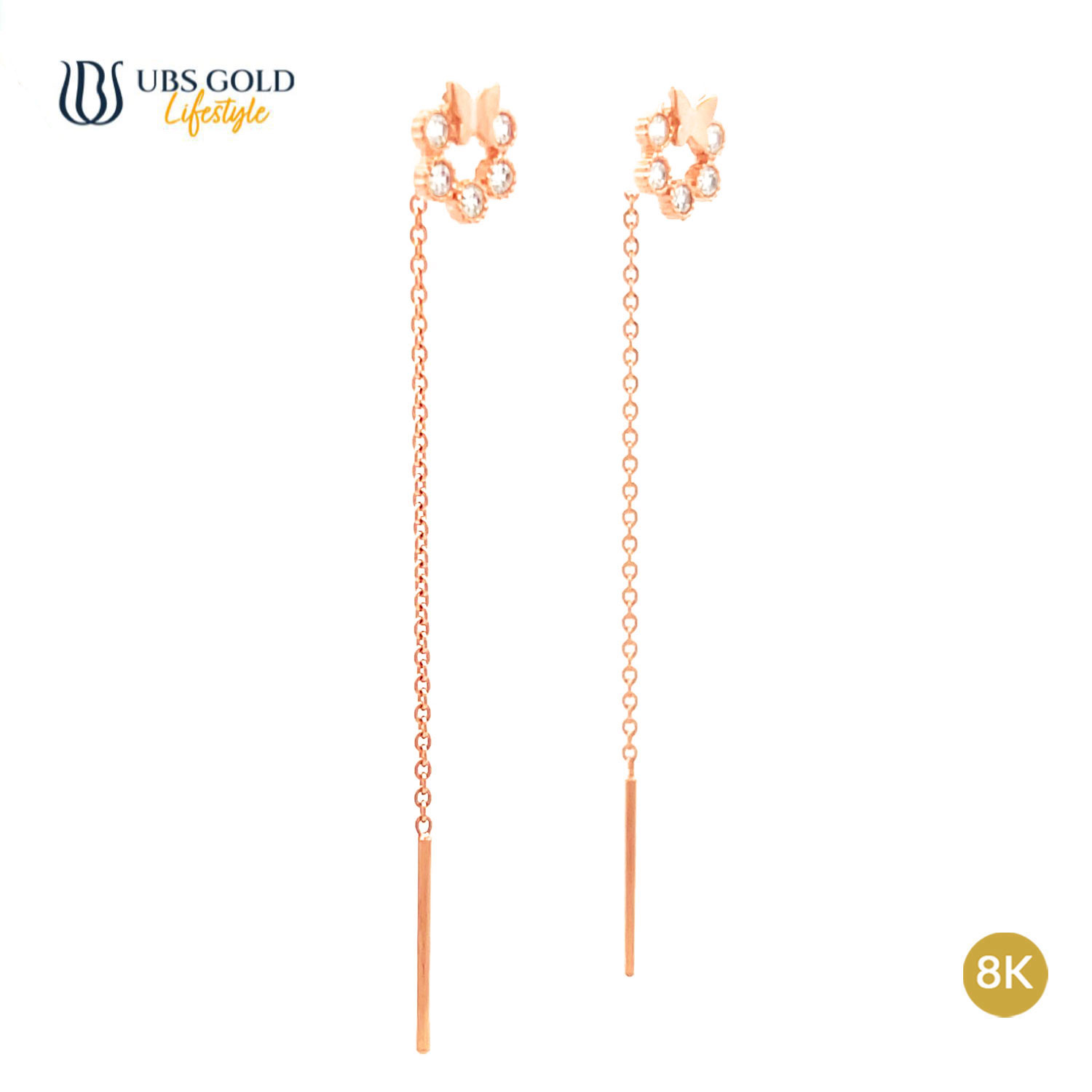 UBS Gold Anting Emas Luna - Ksw1144K - 8K