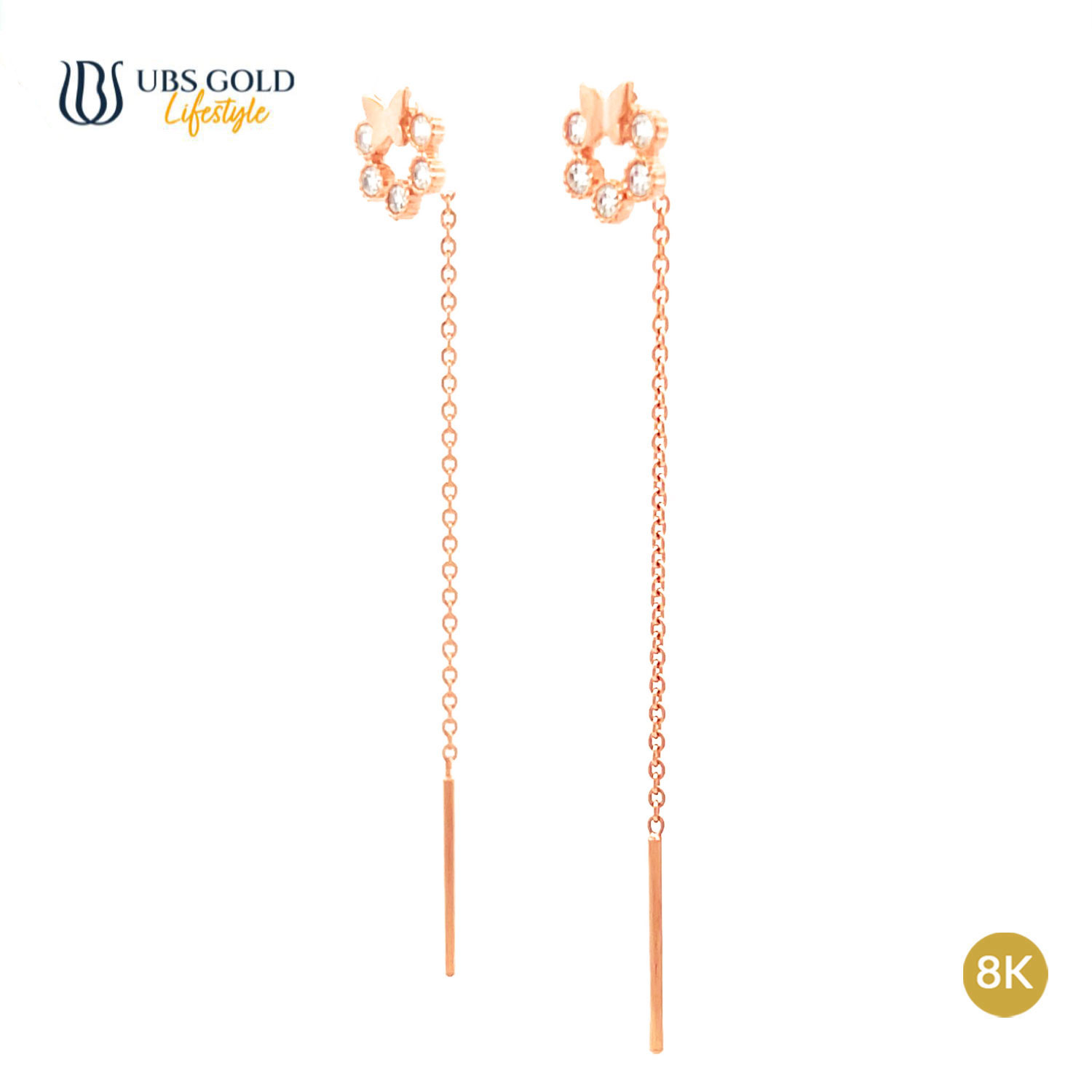 UBS Gold Anting Emas Luna - Ksw1144K - 8K