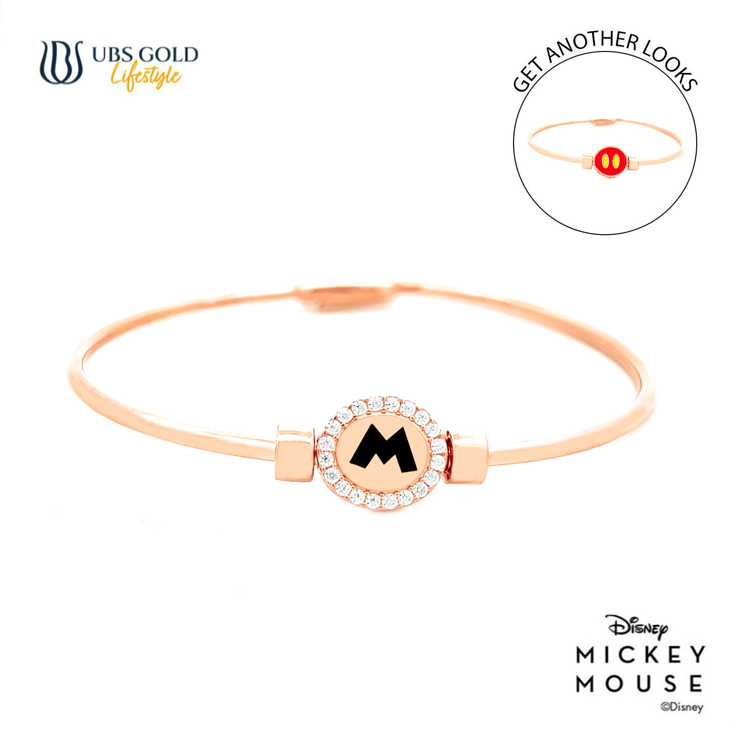 UBS Gold Gelang Emas Disney Mickey Mouse Sweetie - Vgy0165 - 17K