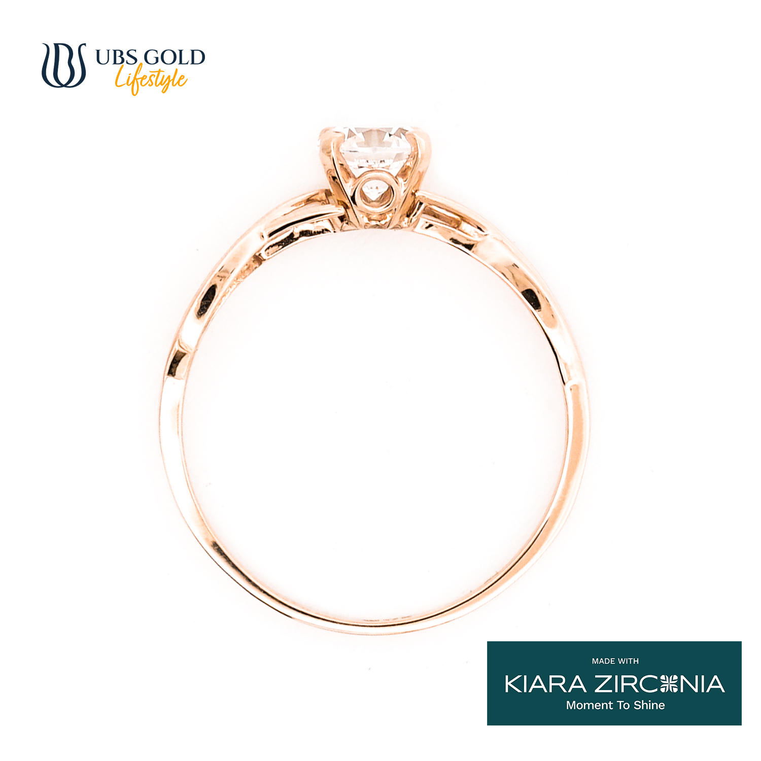 UBS Gold Cincin Emas Solitaire - Cc17253 - 17K