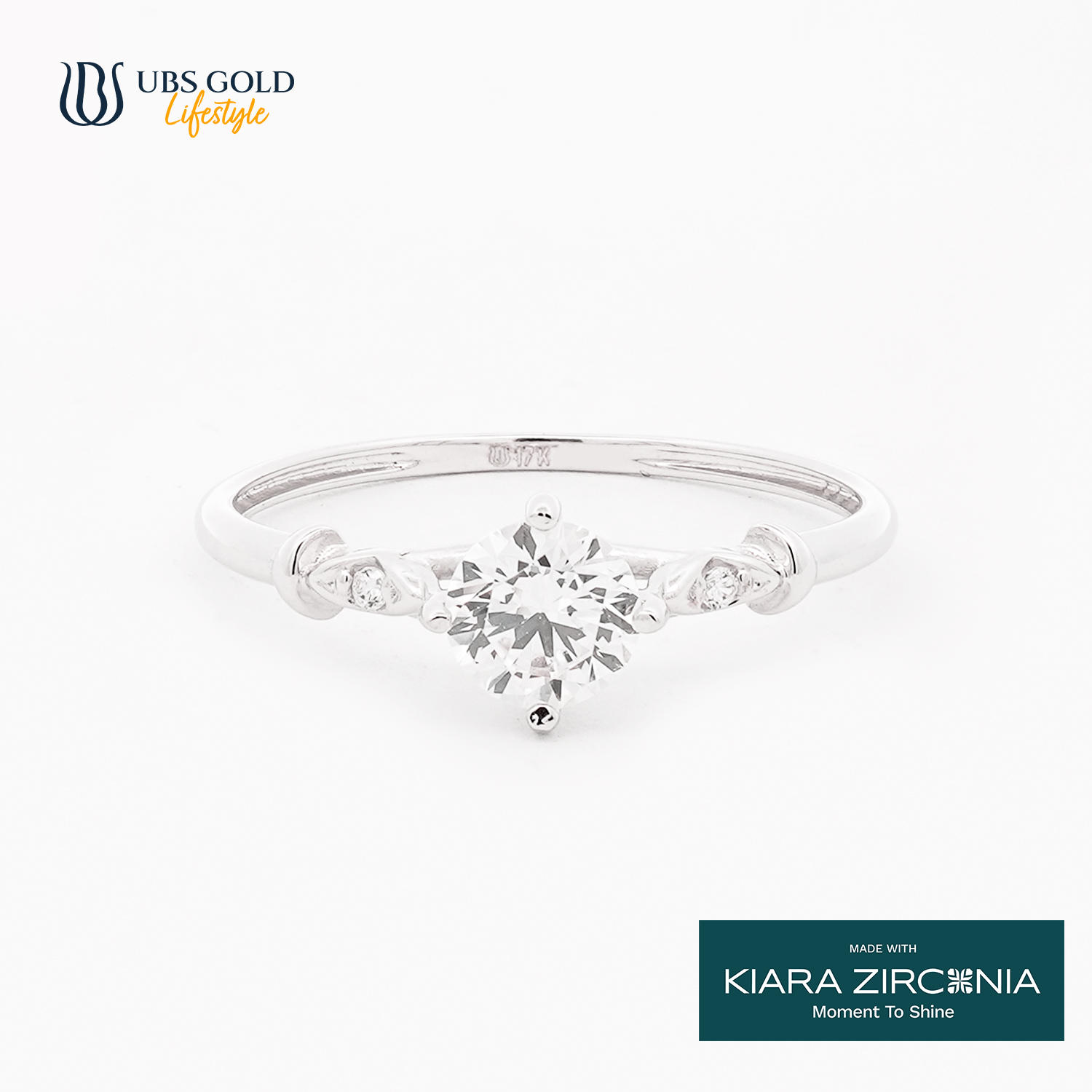 UBS Gold Cincin Emas Solitaire - Cc17341 - 17K