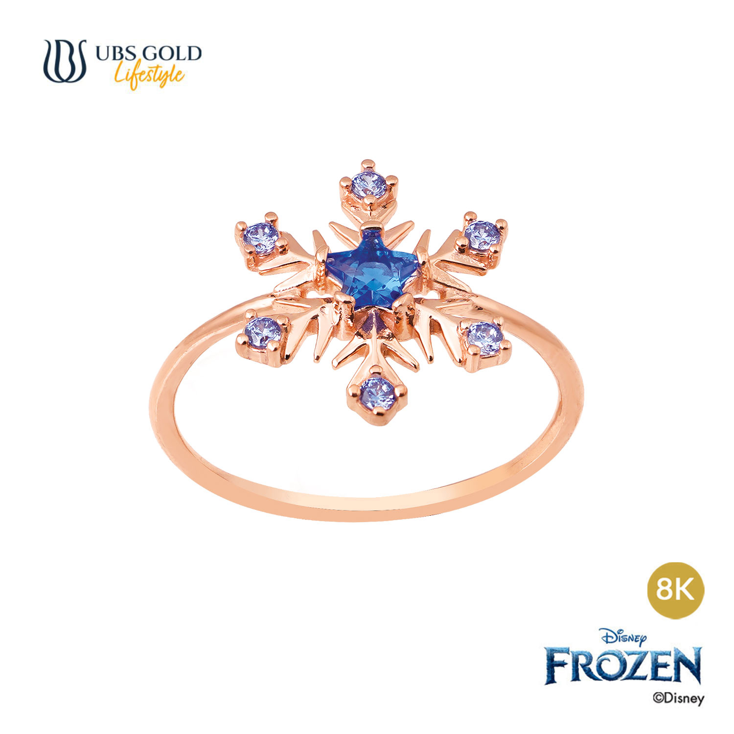 UBS Gold Cincin Emas Disney Frozen - Ccy0167K - 8K