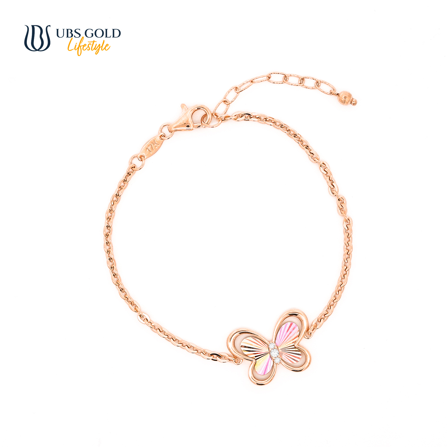 UBS Gold Gelang Emas Millie Molly Rainbow - H6g0011 - 17K