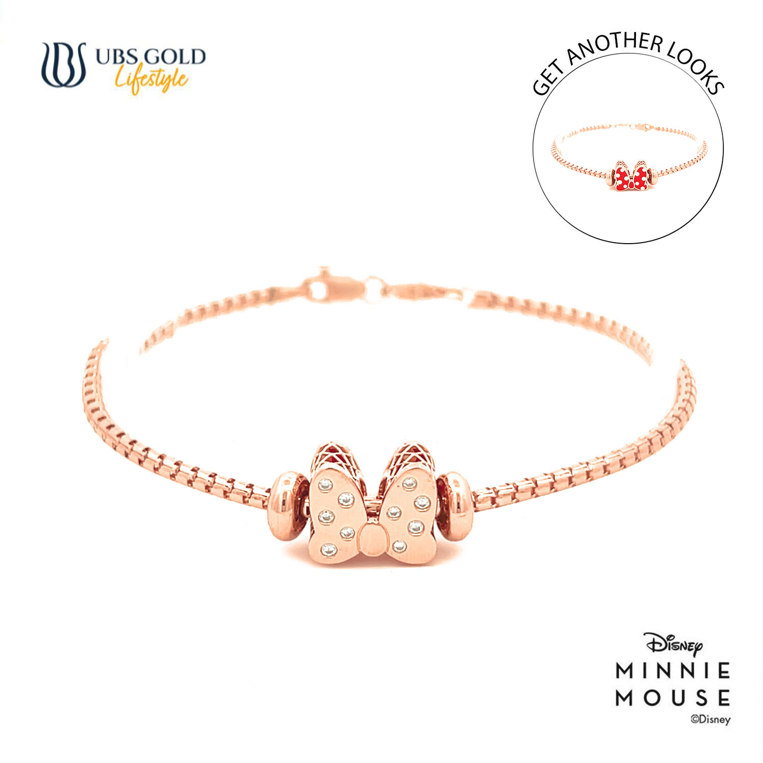 UBS Gold Gelang Emas Disney Minnie Mouse Sweetie - Kgy0146 - 17K