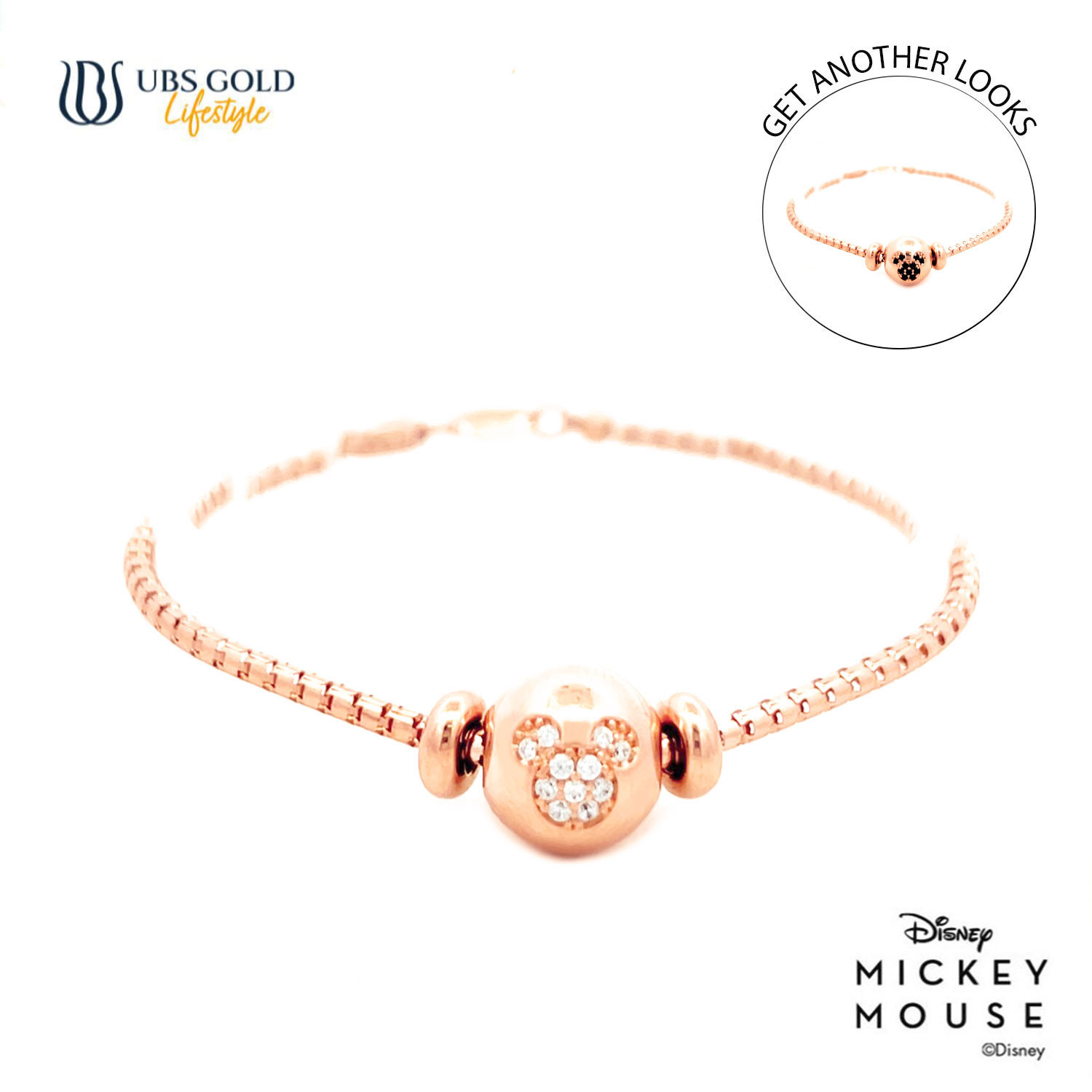 UBS Gold Gelang Emas Disney Mickey Mouse Sweetie - Kgy0147 - 17K