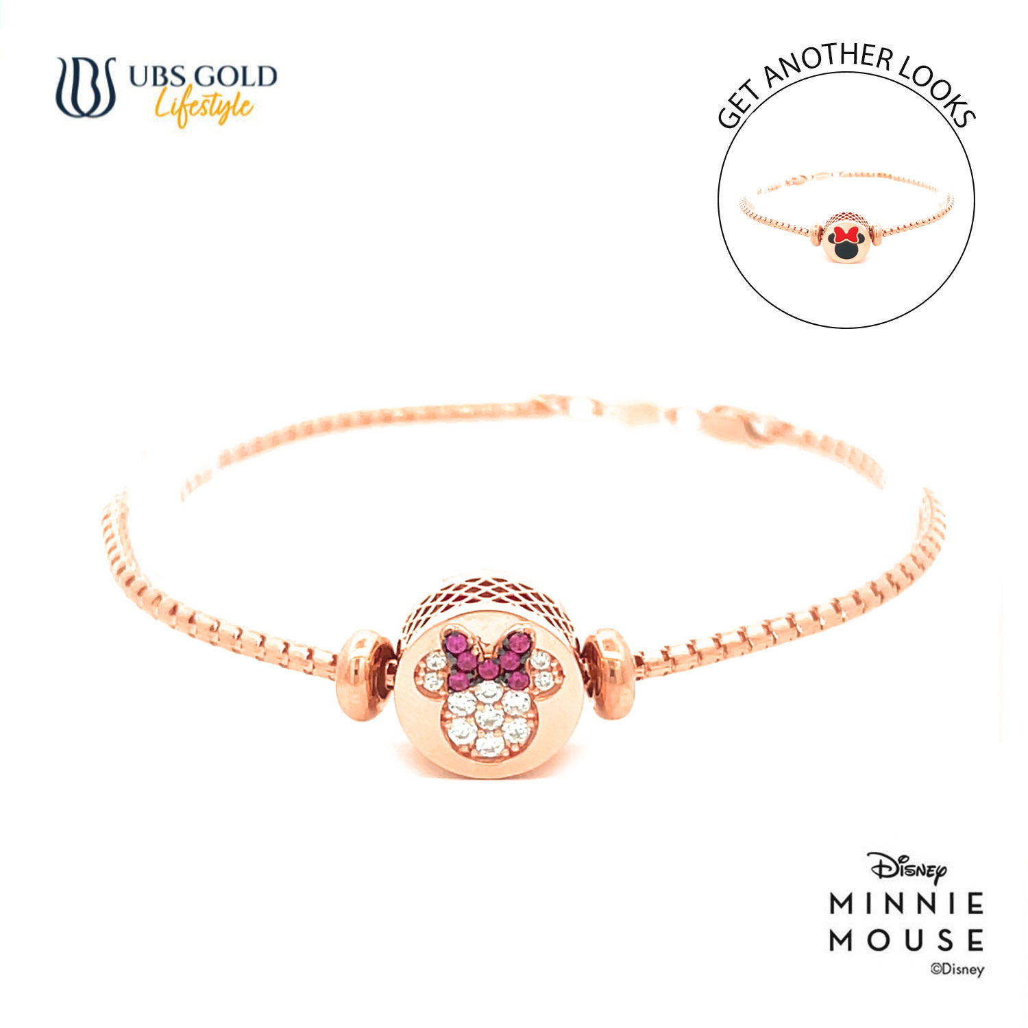 UBS Gold Gelang Emas Disney Minnie Mouse Sweetie - Kgy0159 - 17K