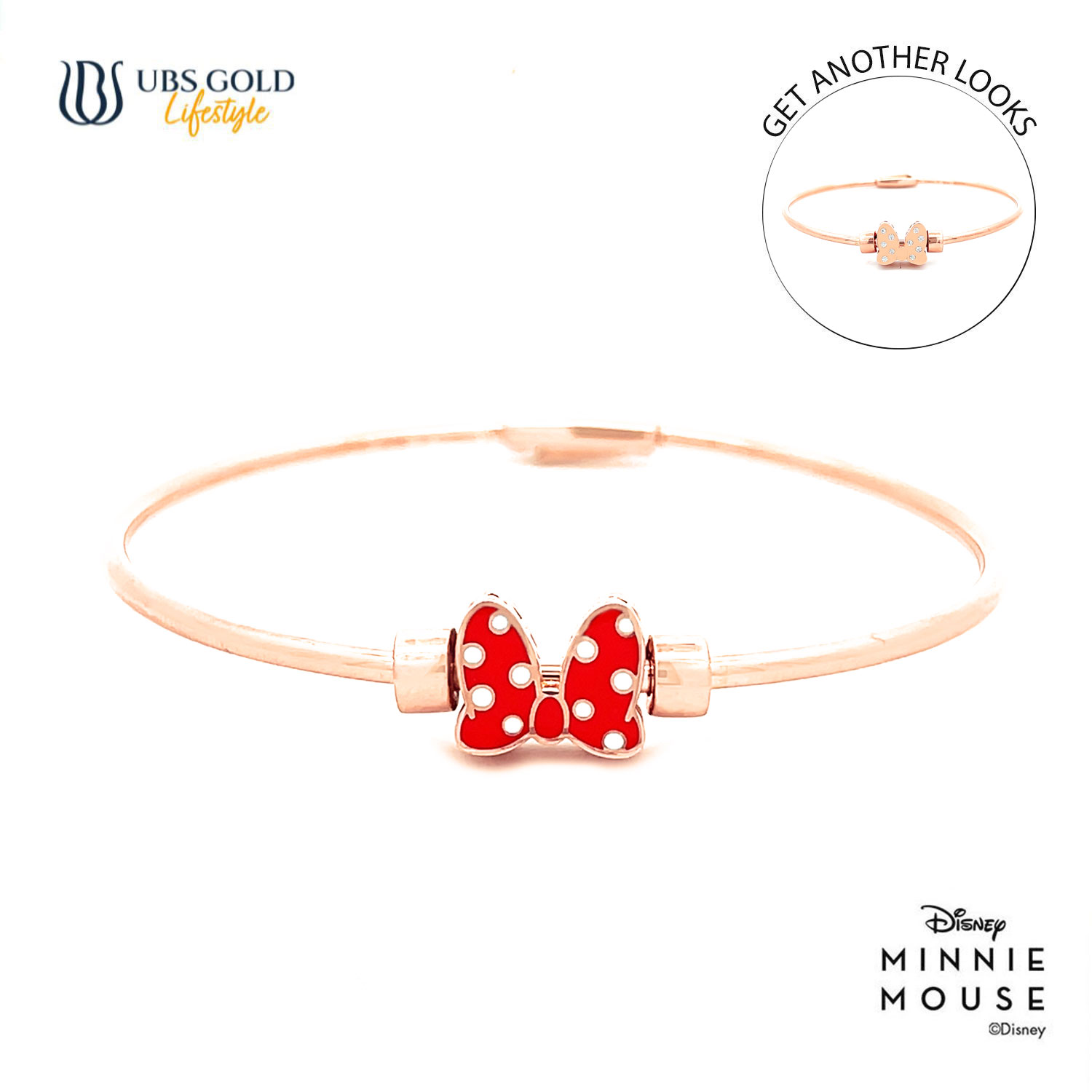 UBS Gold Gelang Emas Disney Minnie Mouse Sweetie - Vgy0169 - 17K