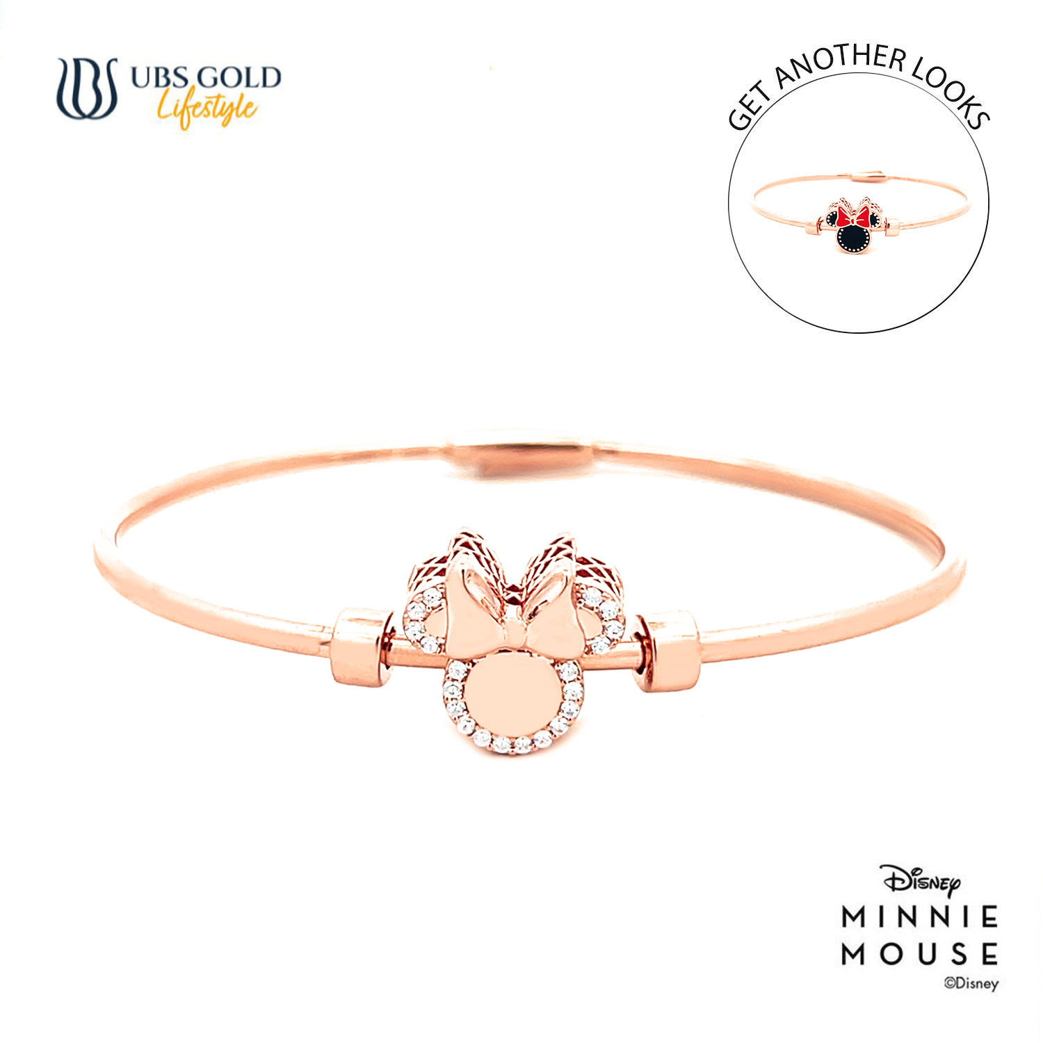 UBS Gold Gelang Emas Disney Minnie Mouse Sweetie - Vgy0182 - 17K