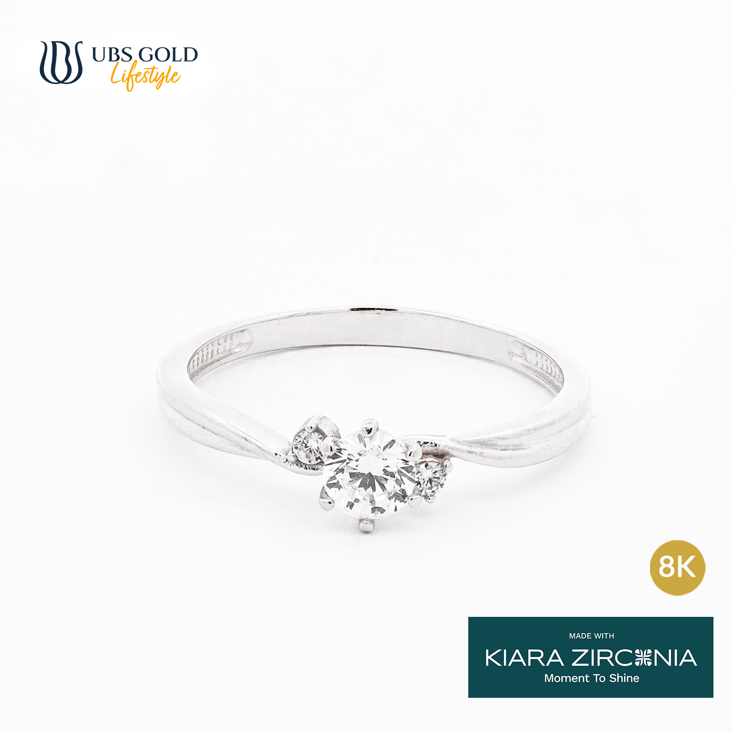 UBS Gold Cincin Emas Solitaire - Cc17196K - 8K