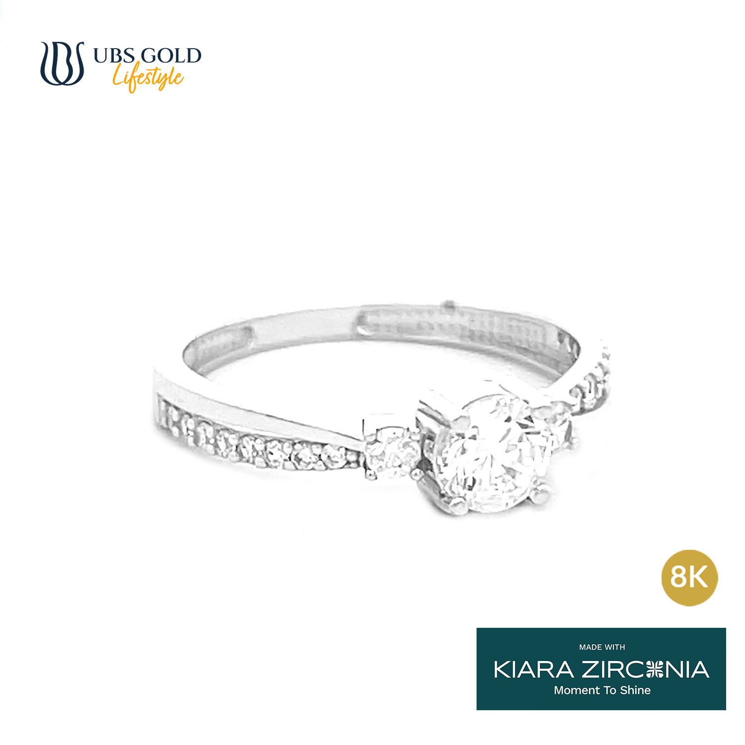 UBS Gold Cincin Emas Solitaire - Cc17291K - 8K