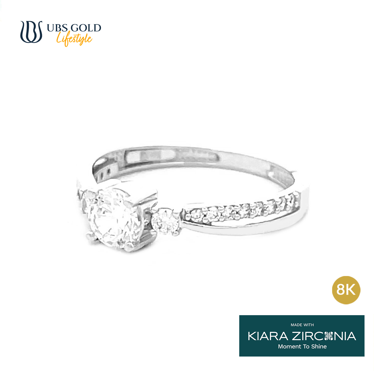 UBS Gold Cincin Emas Solitaire - Cc17291K - 8K