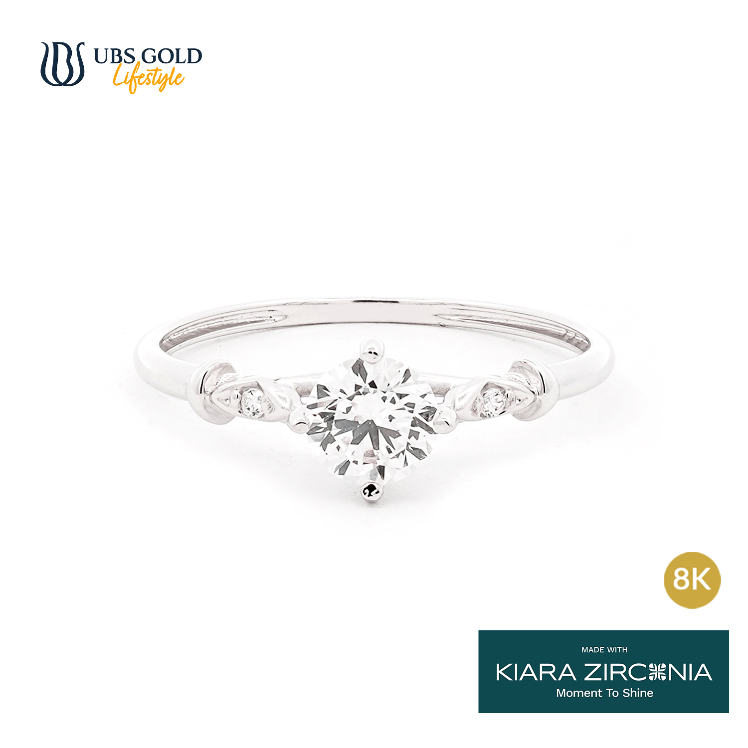 UBS Gold Cincin Emas Solitaire - Cc17341K - 8K