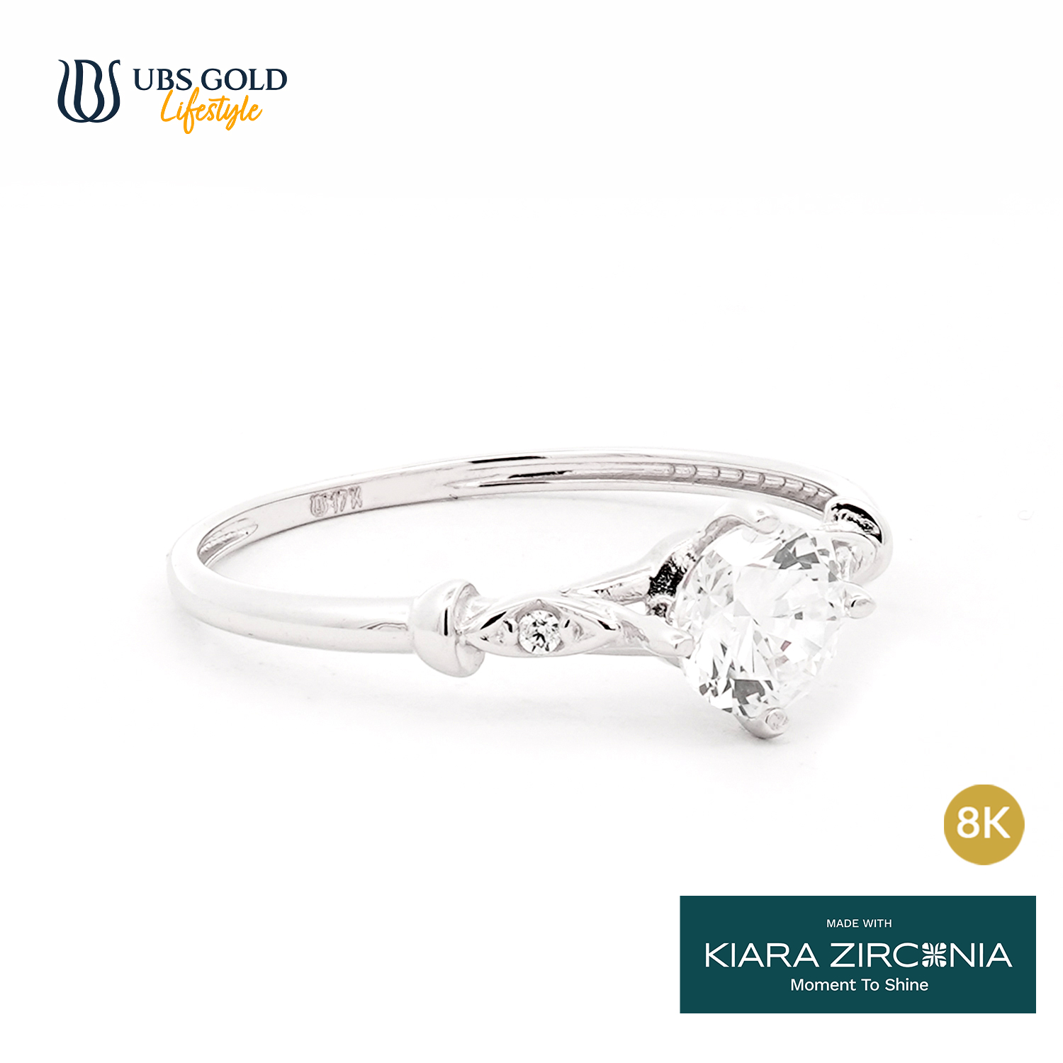 UBS Gold Cincin Emas Solitaire - Cc17341K - 8K