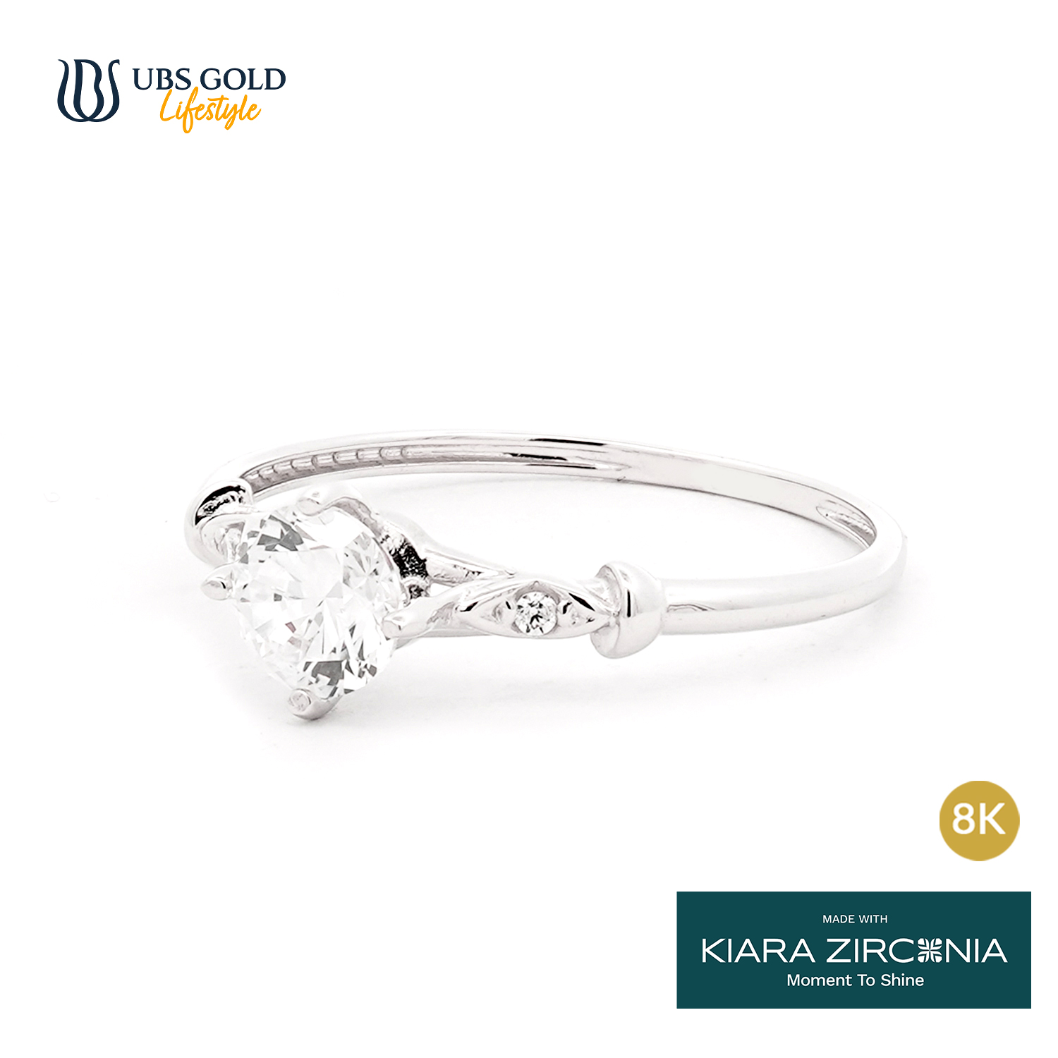 UBS Gold Cincin Emas Solitaire - Cc17341K - 8K