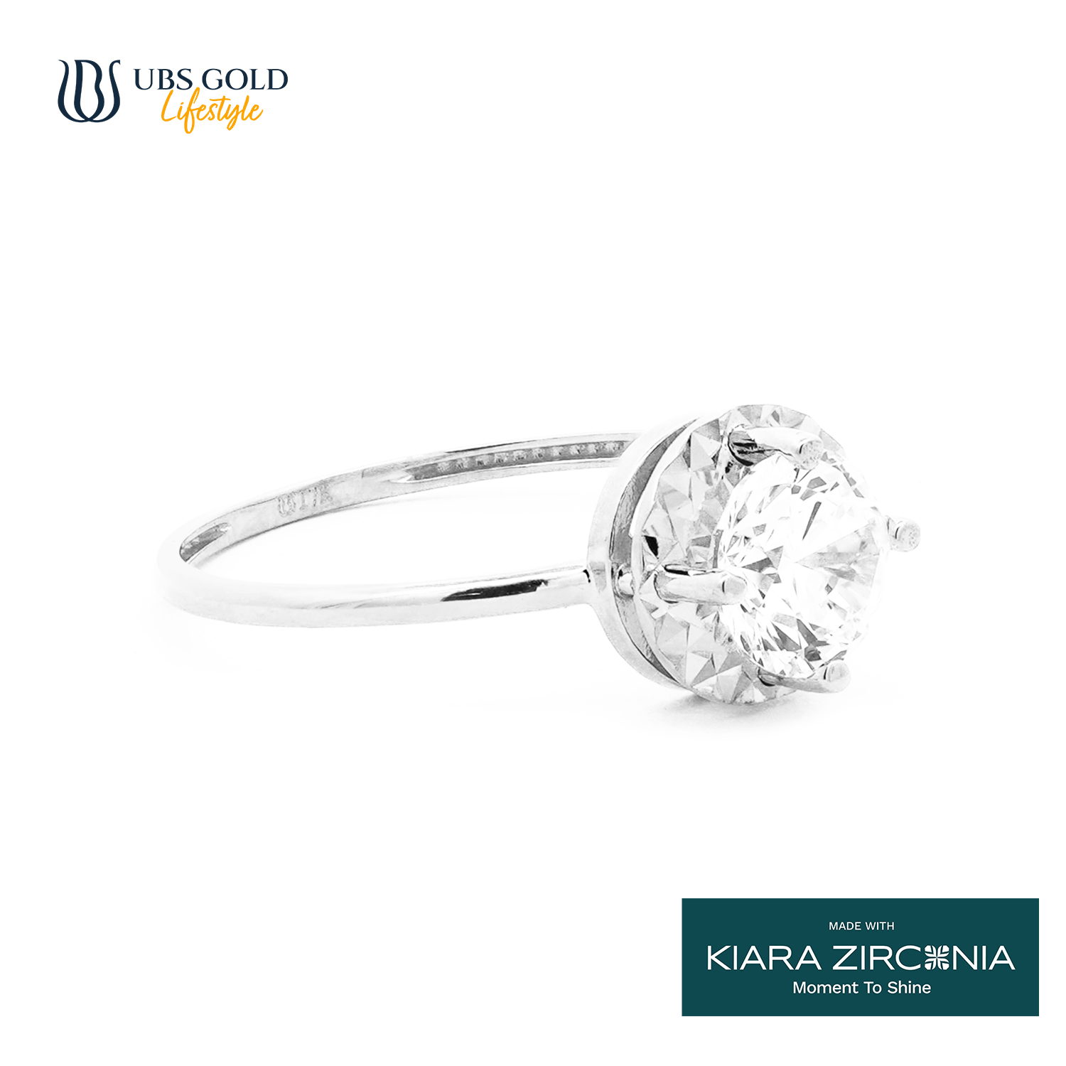 UBS Gold Cincin Emas Solitaire - Ecd1539 - 17K