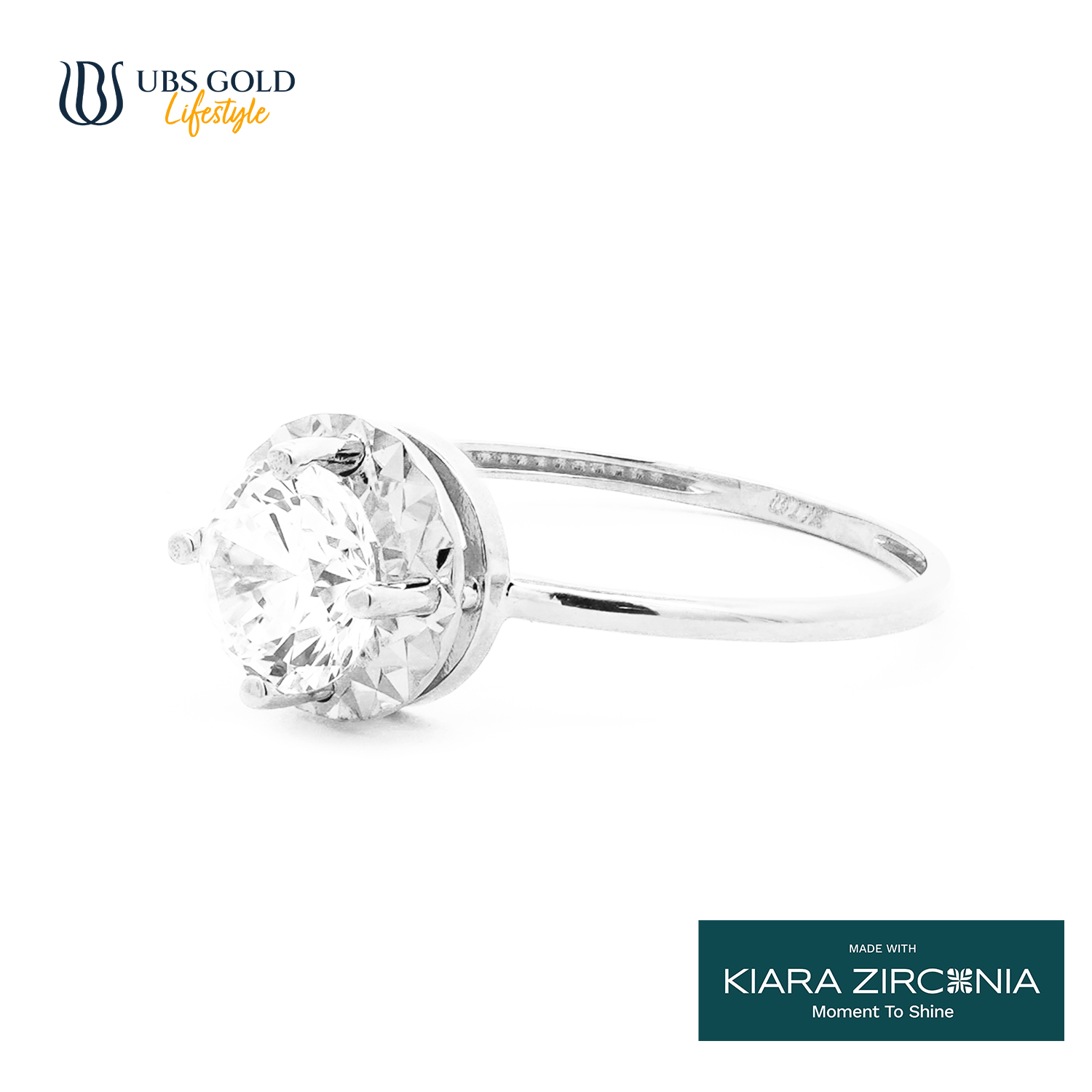 UBS Gold Cincin Emas Solitaire - Ecd1539 - 17K