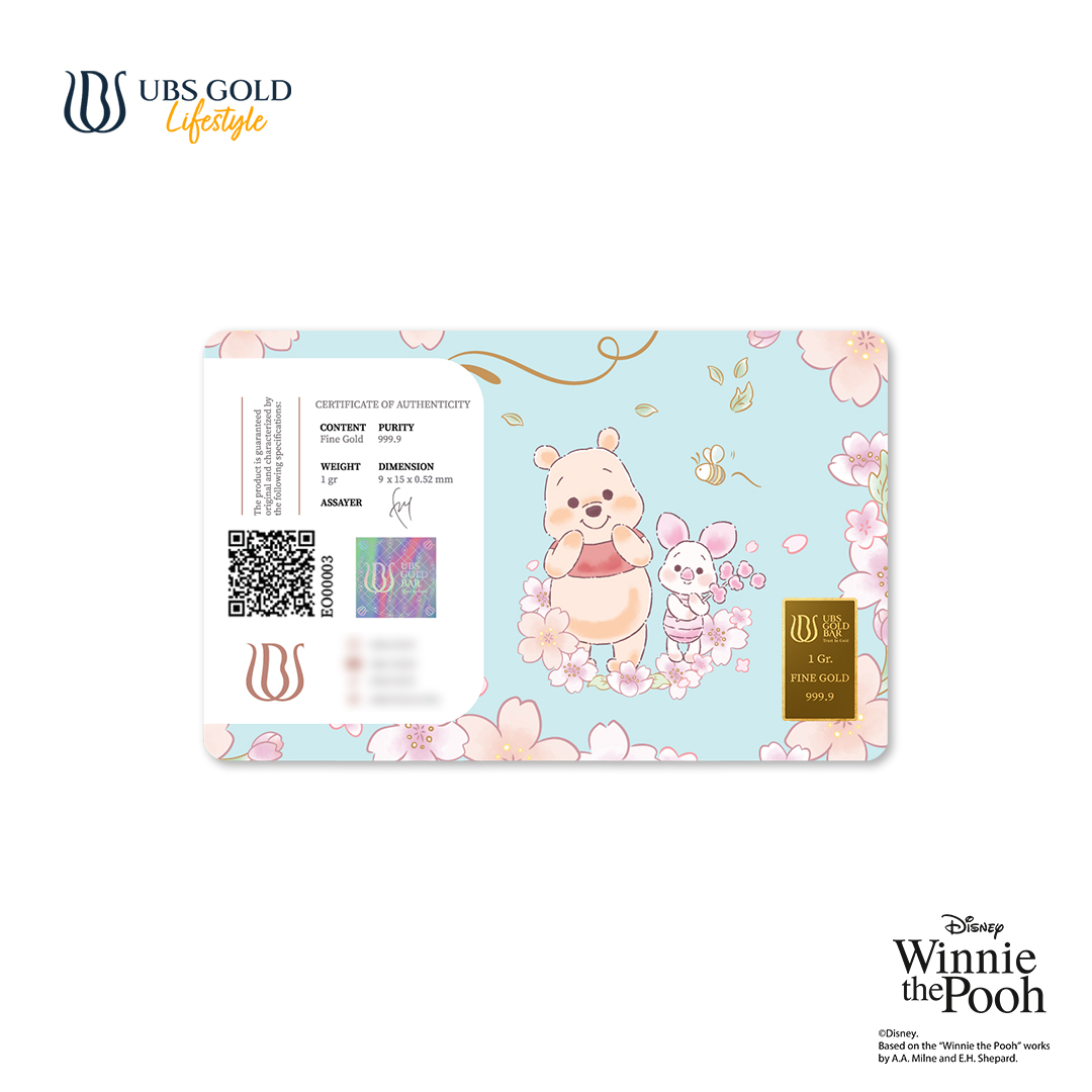 UBS Gold Logam Mulia Disney Winnie The Pooh Blossom 1 Gr