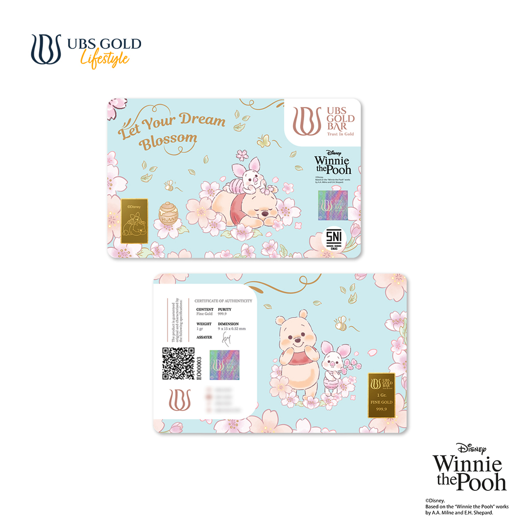 UBS Gold Logam Mulia Disney Winnie The Pooh Blossom 1 Gr