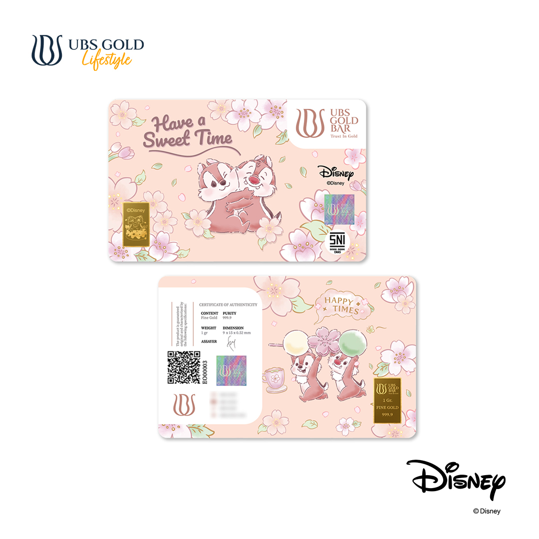 UBS Gold Logam Mulia Disney Chip And Dale Sweet Time 1 Gr