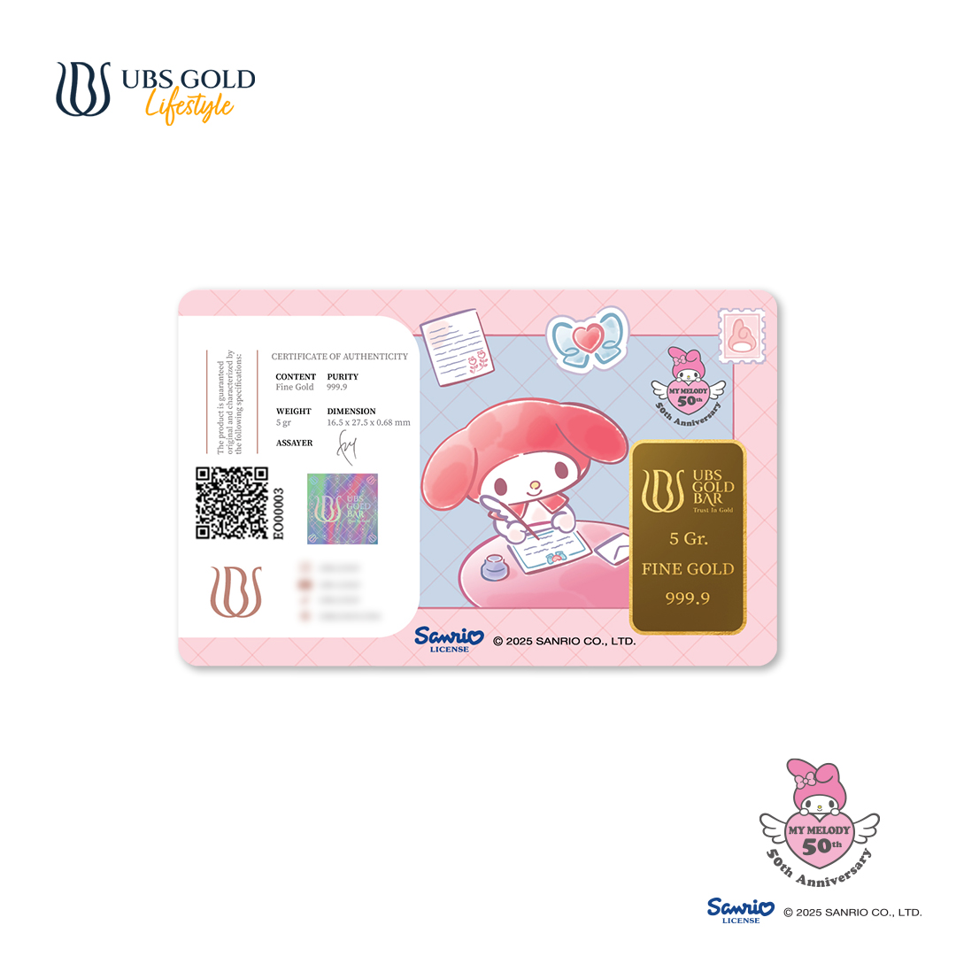 UBS Gold Logam Mulia Sanrio My Melody Love 5 gr