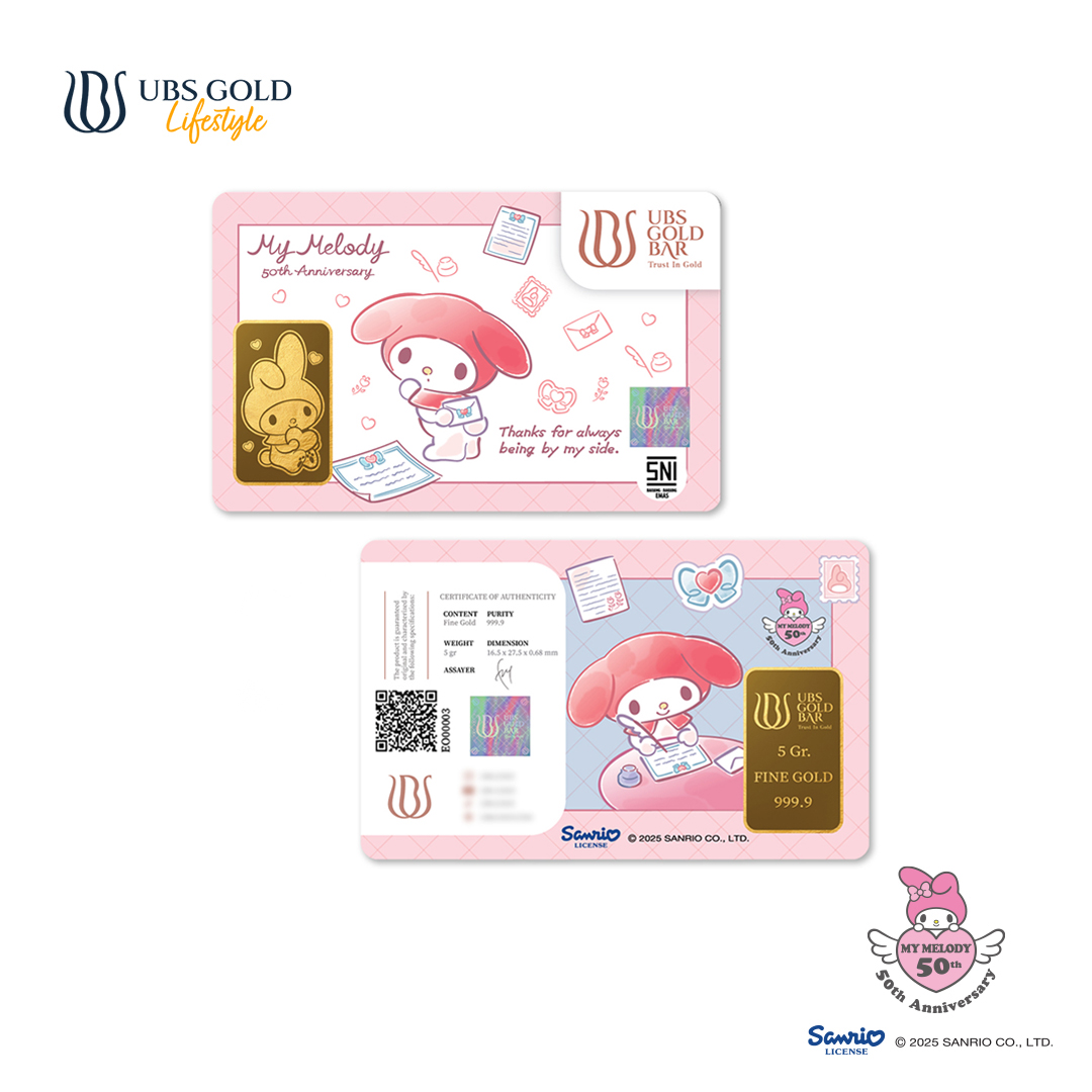 UBS Gold Logam Mulia Sanrio My Melody Love 5 gr